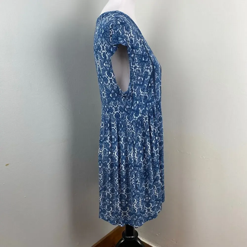 Anthropologie Vanessa Virginia Ladder Lace Top With Pockets Small